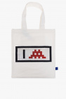 numbers-patch tote bag Grigio
