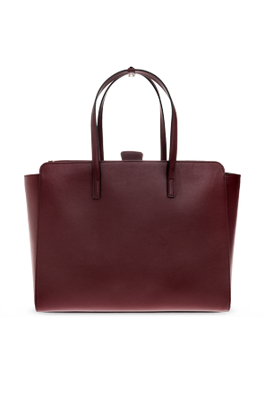 HIDESINS ‘Flap Large’ Burgundy Leather Shopper Bag by HIDESINS