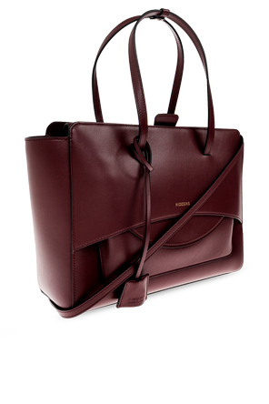 HIDESINS ‘Flap Large’ Burgundy Leather Shopper Bag by HIDESINS