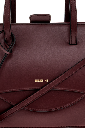 HIDESINS ‘Flap Large’ Burgundy Leather Shopper Bag by HIDESINS
