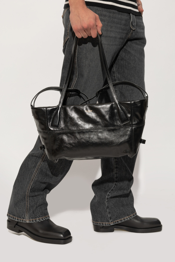 Balmain Bolso bandolera de cuero