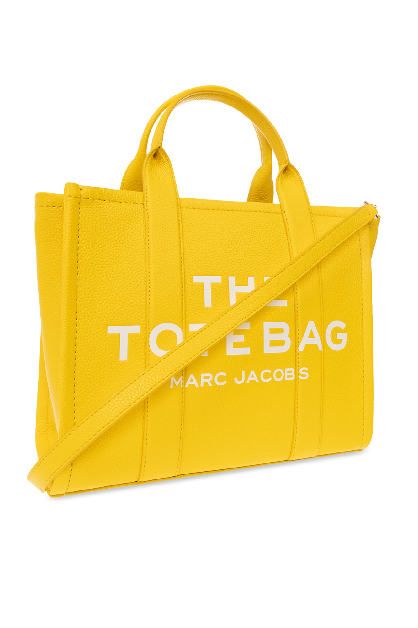 Marc Jacobs Webbun logo strap - Yellow 'The Medium Tote' shoulder