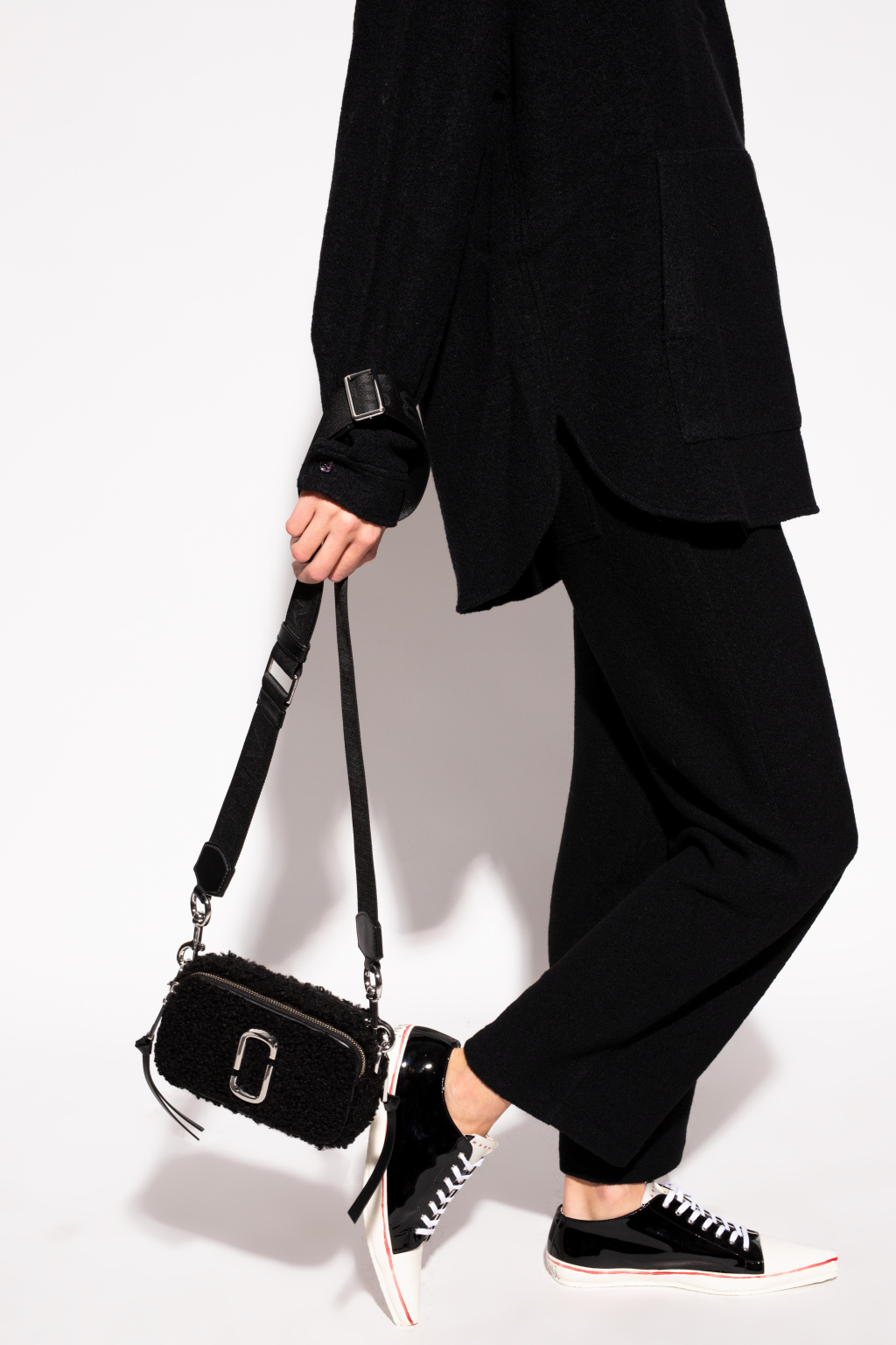 The Marc Jacobs The Snapshot black and orange shoulder bag