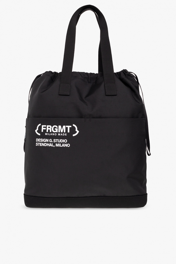 Moncler Genius 7 Fendi logo-print check bag strap
