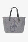 Vegan Leather Tote Bag With Perforated Logo Detail