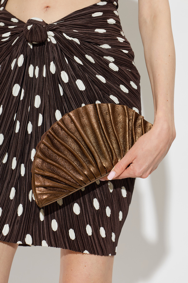 Cult Gaia Leather clutch bag ‘Nala Mini’