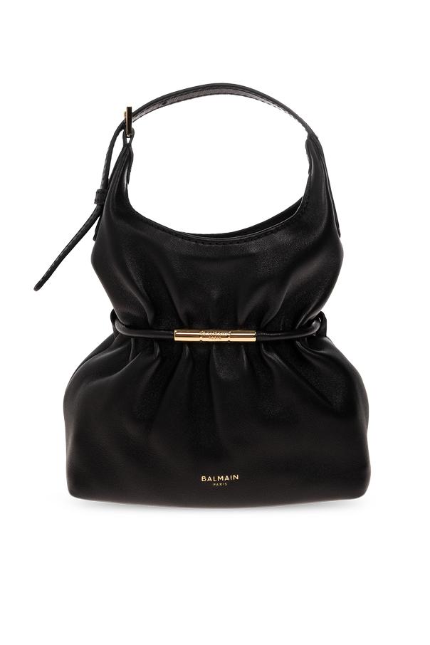 Leather ‘Sphynx Mini’ bag with logo od Balmain