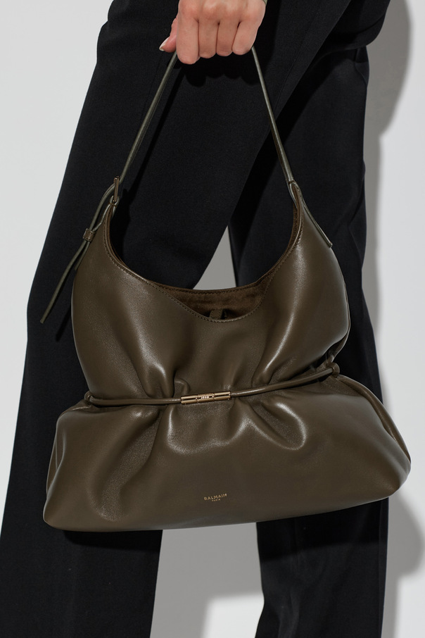 Balmain ‘Sphynx Medium’ leather bag with logo