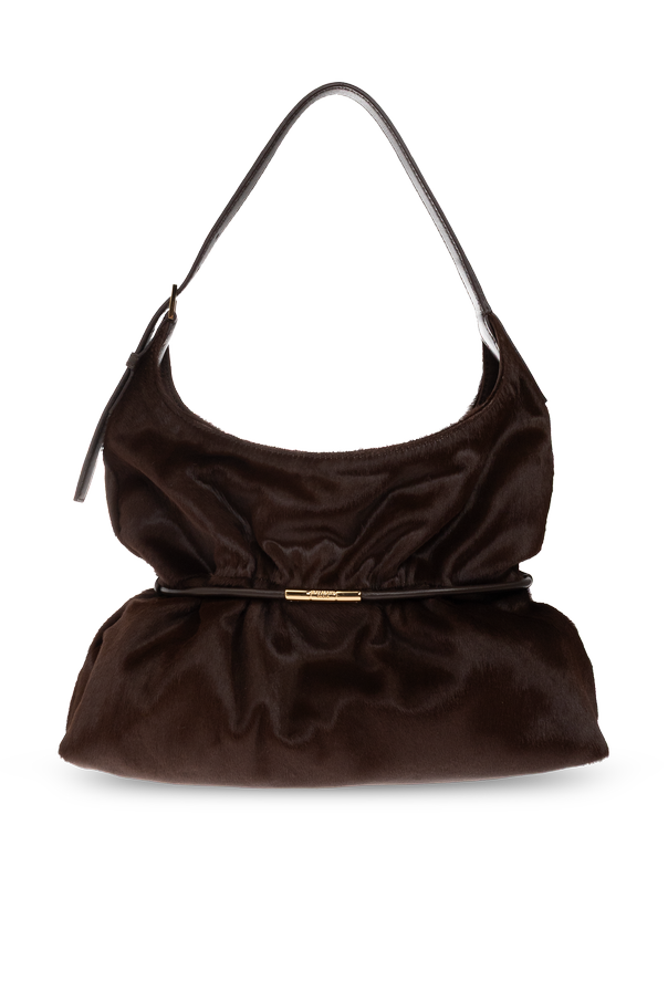 ‘Sphynx Medium’ leather bag with logo od Balmain