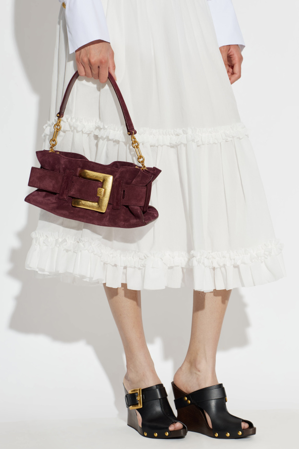Balmain Zamszowa torba `Anthem Mini`