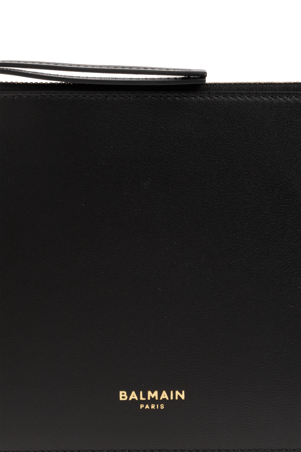 Balmain Riñonera de cuero `Pulse` con cadena