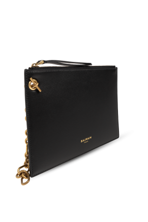Balmain Riñonera de cuero `Pulse` con cadena