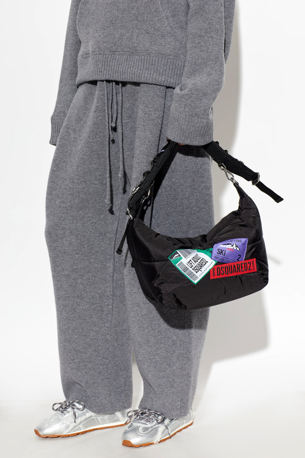 Dsquared2 Taška cez rameno s nášivkami