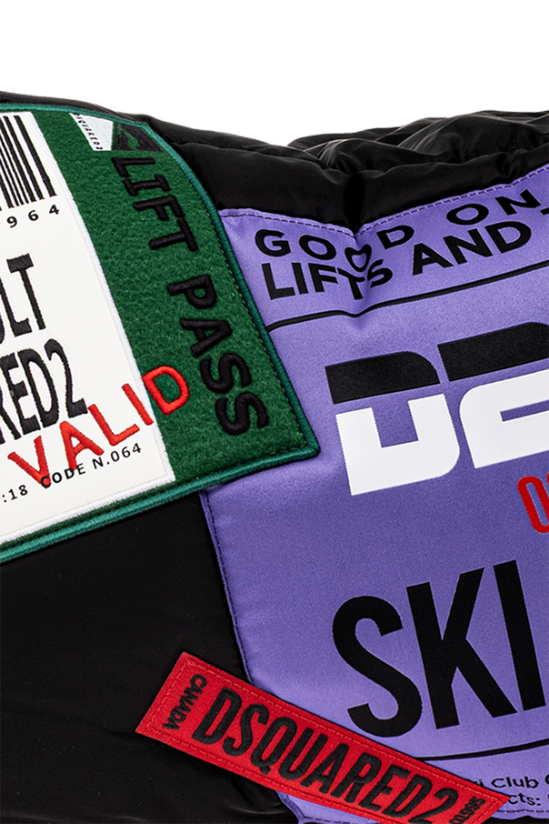 Dsquared2 Taška cez rameno s nášivkami