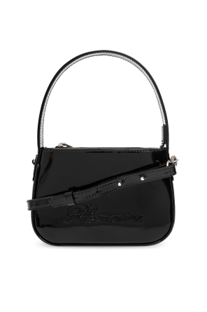 Patent leather shoulder bag