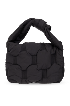 Issey Miyake Hermès 24 24 mini shoulder bag in togo leather and Bleu France Swift leather