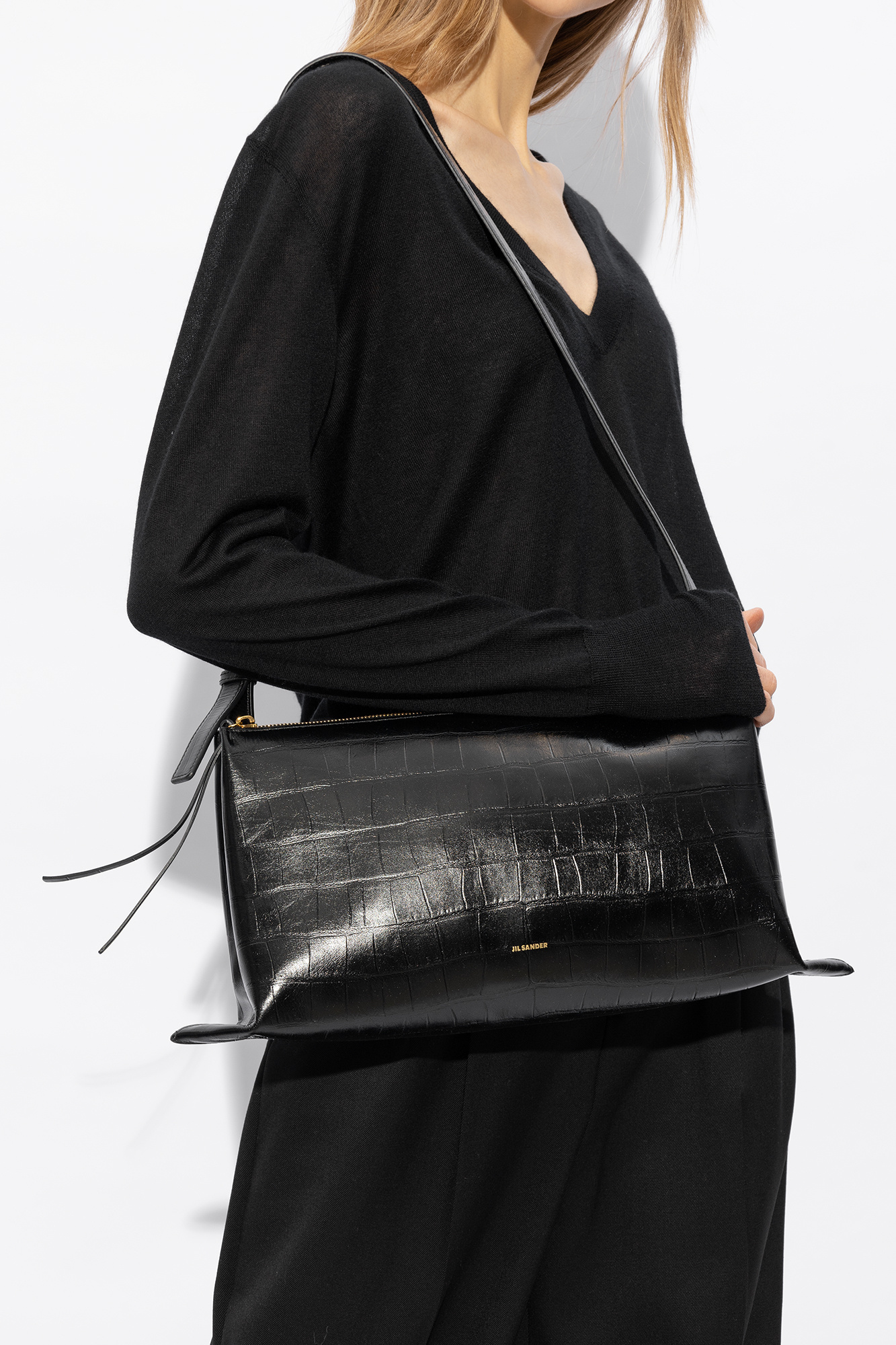 JIL SANDER ‘Empire’ shoulder bag with logo