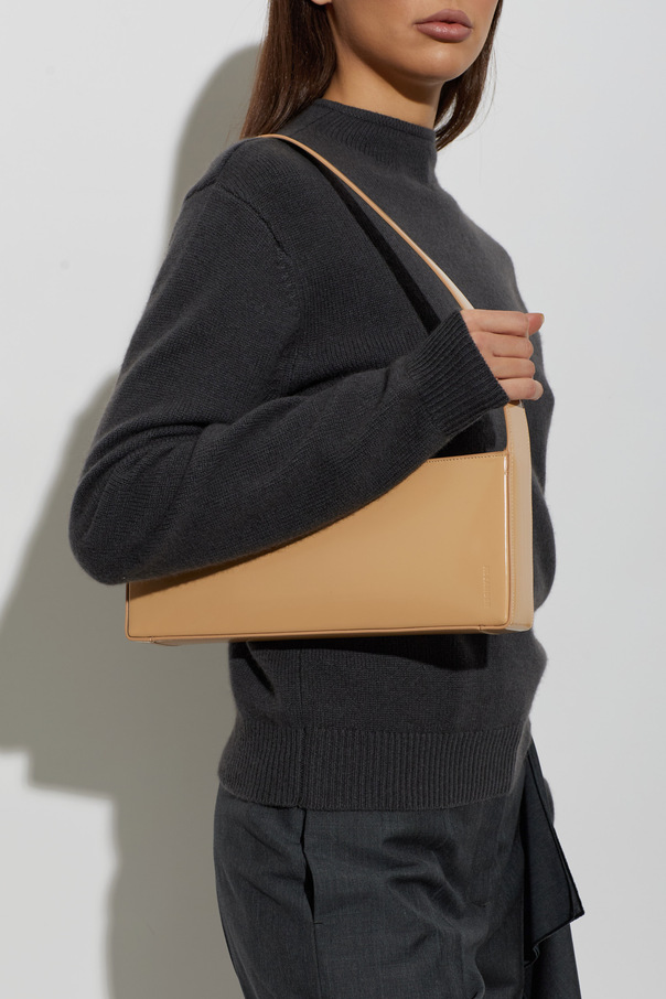 JIL SANDER Leather shoulder bag ‘Monolith’