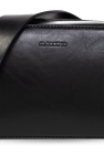 JIL SANDER BLACK Leather belt bag