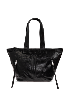 Jean Rey Black Leather Shopper Bag by AllSaints
