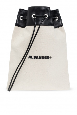 Jil Sander medium Sombrero leather bag Schwarz