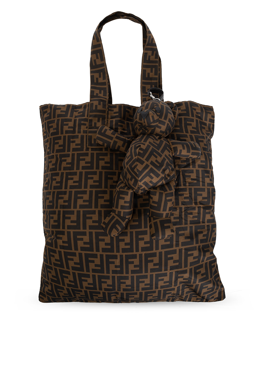 fendi embroidered-logo Kids Folding shopper bag
