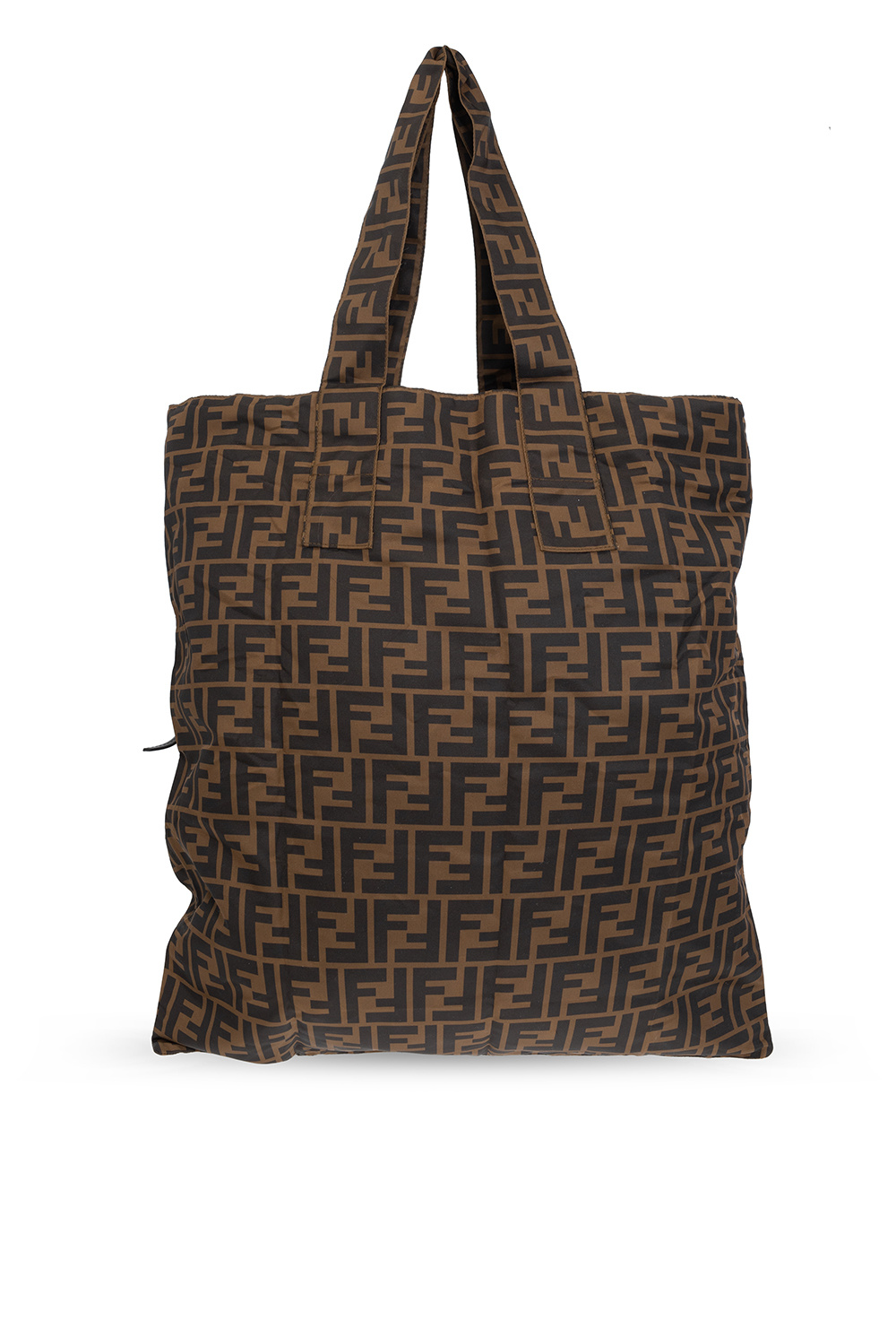 fendi embroidered-logo Kids Folding shopper bag