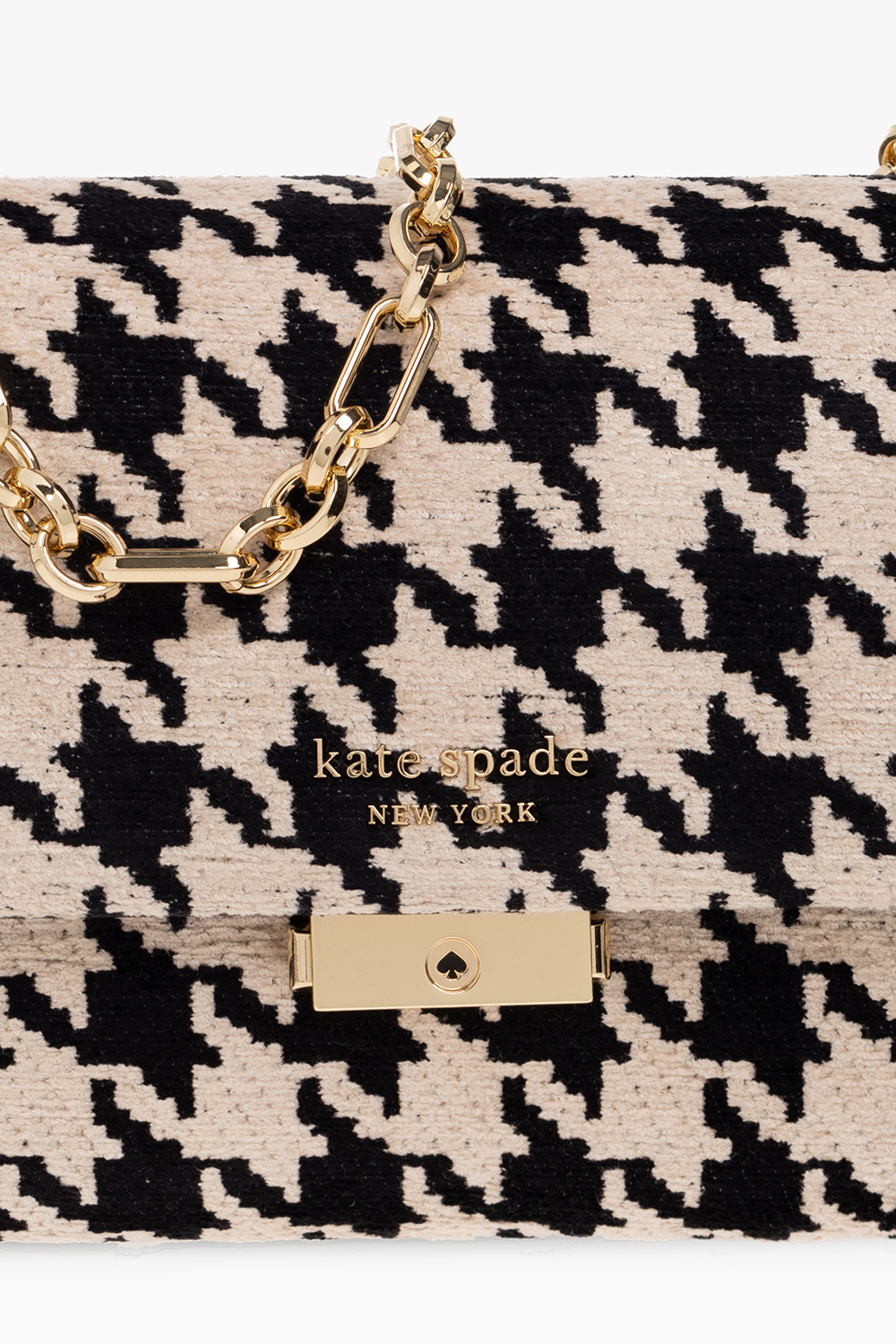 Kate Spade New York Women's Carlyle Houndstooth Shoulder Bag - Black Multi