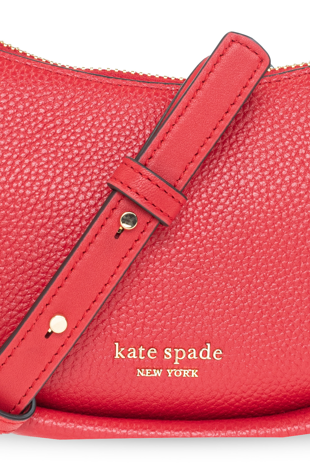 Kate Spade Shoulder Bag Womens Red Smile Small Gingham Leather Zip Bag –  Luxe Fashion Finds