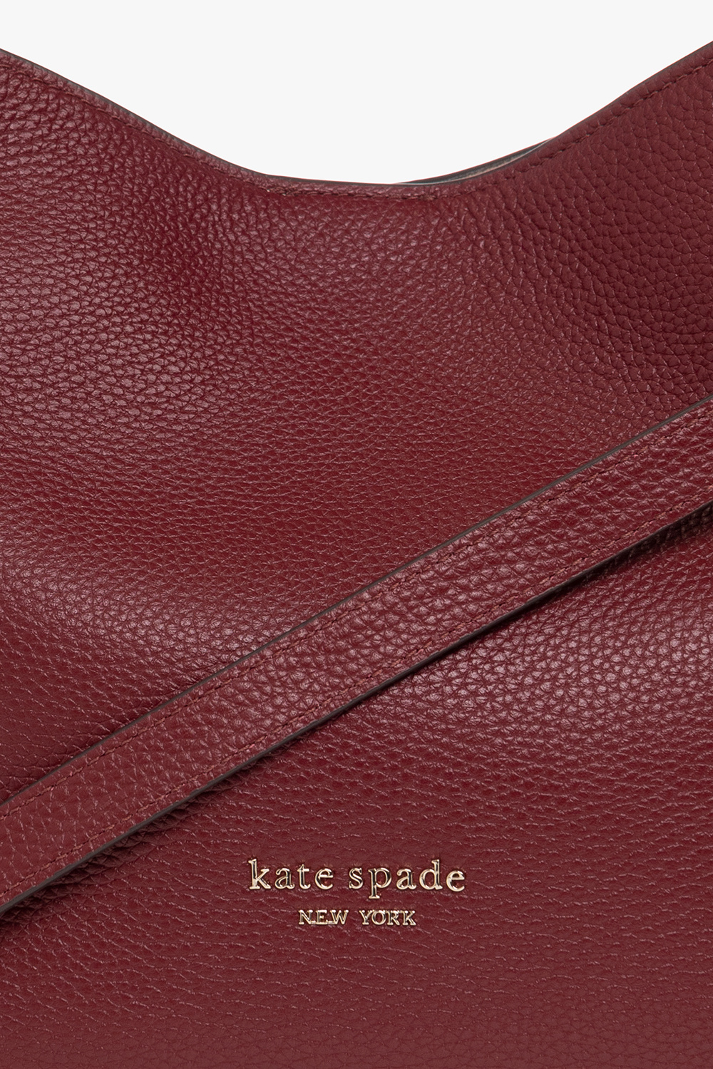 Kate Spade New York Knott Pebbled Leather Flap Crossbody Autumnal Red One  Size: Handbags