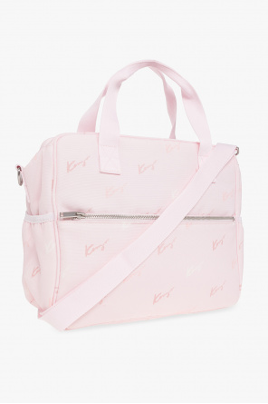 Kenzo Kids Stardust Onthego PM Monogram Empreinte Shoulder Bag Light Pink