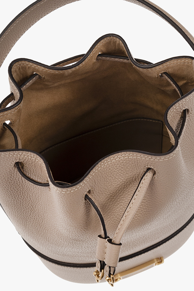 Loewe Women's Small Balloon Leather-trimmed Canvas Bucket Bag In Beige