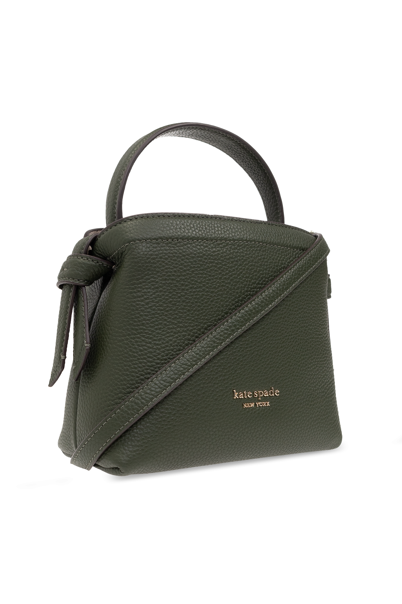 Kate Spade New York Knott Handbag grained leather dark green