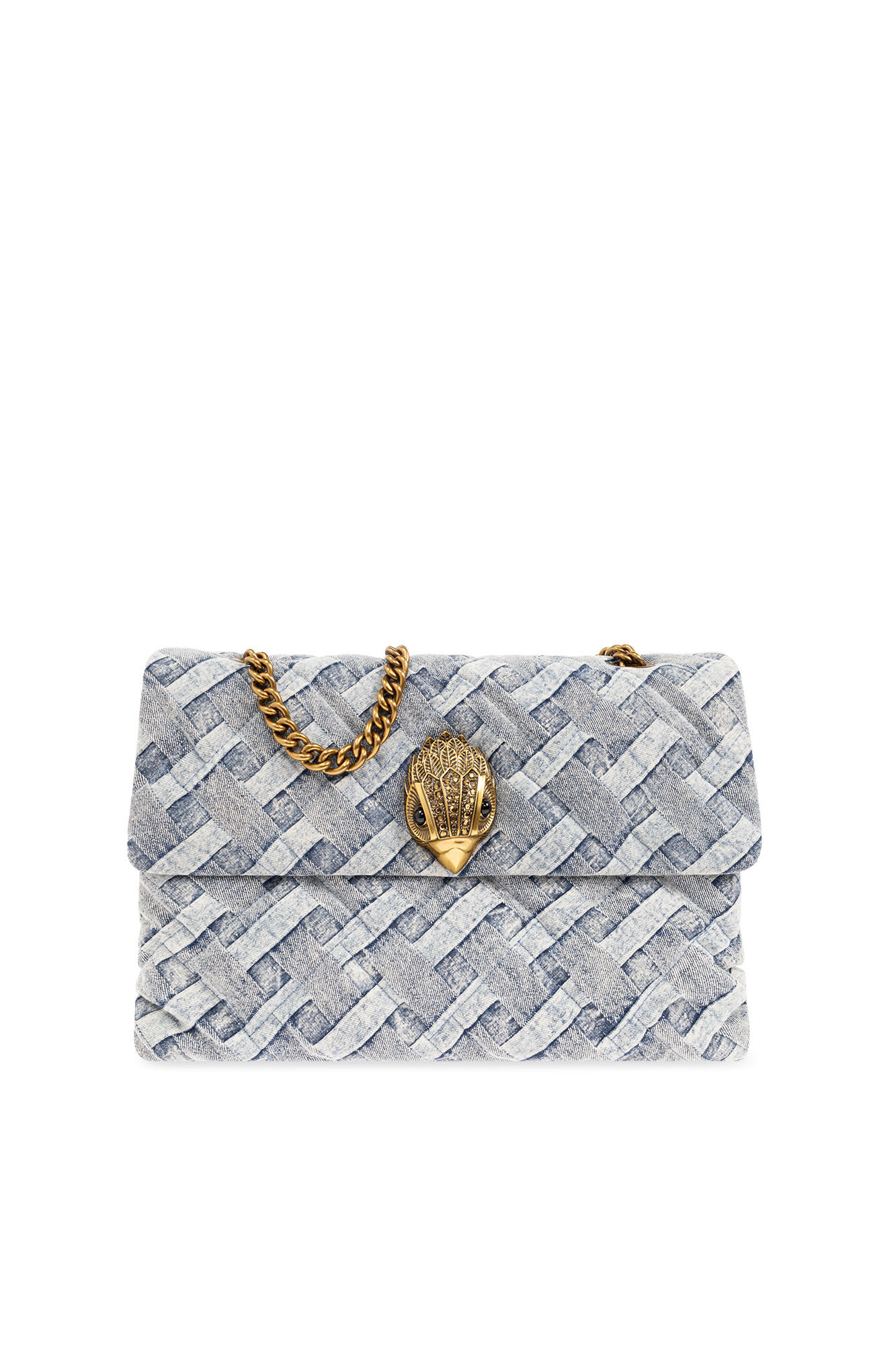 Kurt Geiger ‘kensington Xxl' Denim Shoulder Bag In Blue