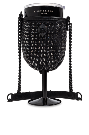 Copo de vinho em estojo com corrente 