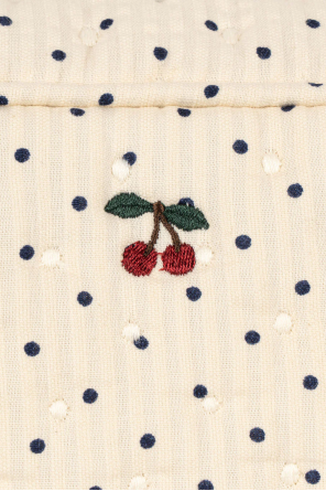 Konges Sløjd Cotton cosmetic bag with polka dot pattern