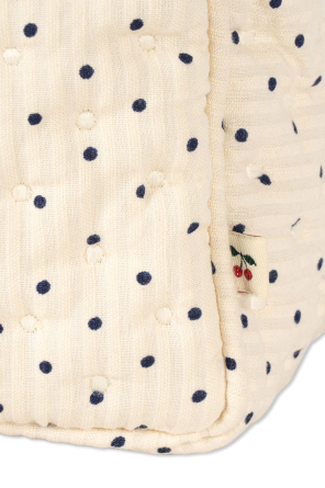 Konges Sløjd Cotton cosmetic bag with polka dot pattern