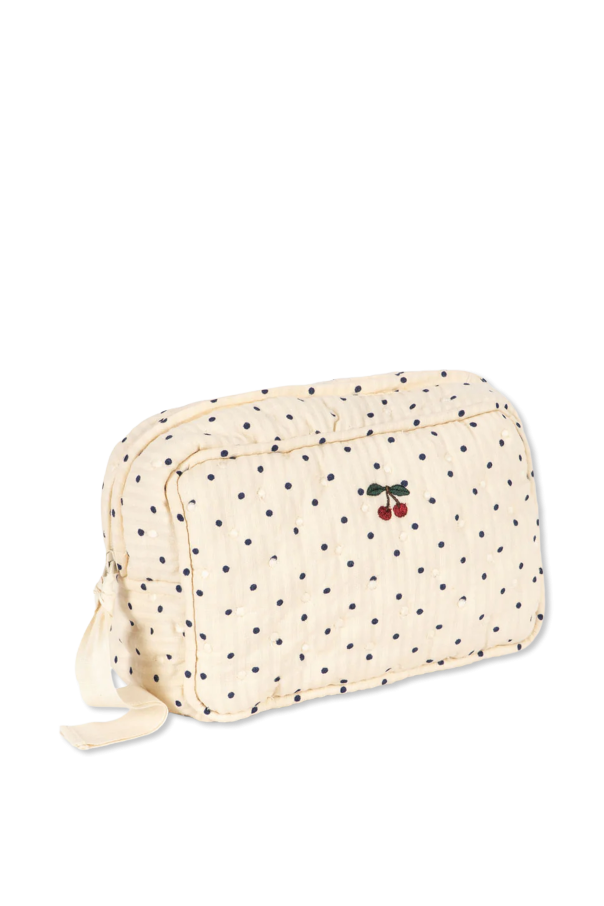 Cotton cosmetic bag with polka dot pattern od Konges Sløjd
