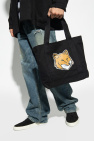 Maison Kitsuné BLACK Shopper bag with logo