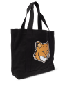 Maison Kitsuné BLACK Shopper bag with logo
