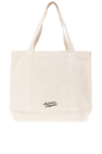 Maison Kitsuné cream Shopper bag with logo