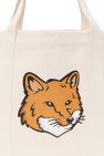 Maison Kitsuné cream Shopper bag with logo