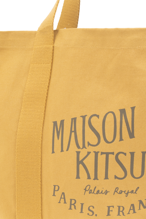 Maison Kitsuné Shopper Python bag with logo