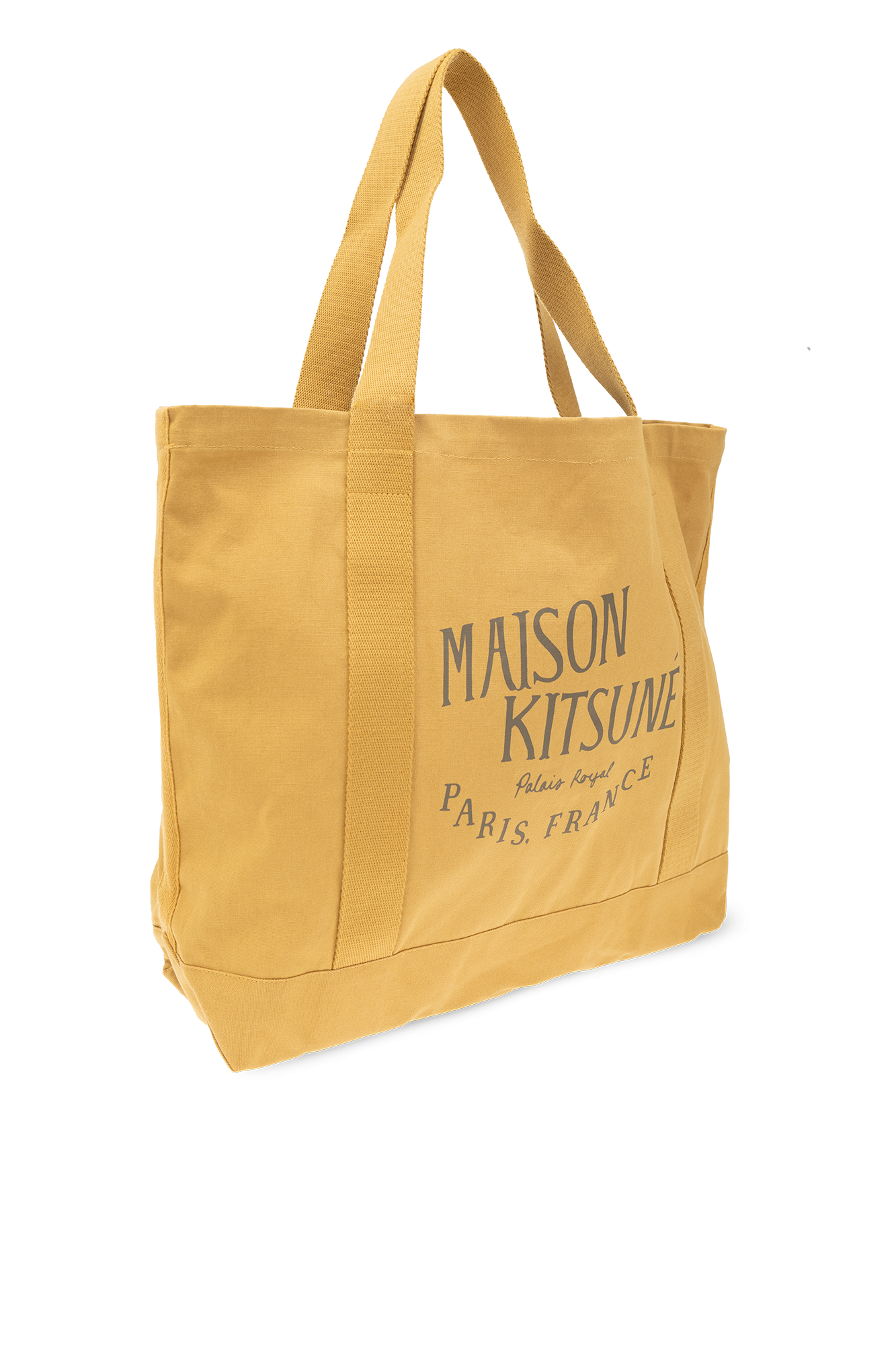 Maison Kitsuné Palais Royal logo-print Tote Bag - Yellow