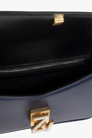 BB-print leather clutch bag Braun ‘ZV Initiale Mini’ shoulder bag