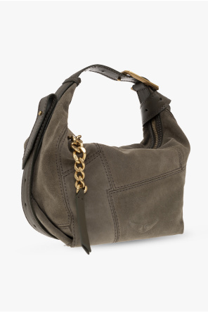 Zac Zac Posen leather abstract-plaque box bag Rosa ‘Le Cecilia’ suede shoulder bag