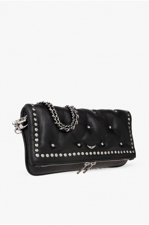 Zadig & Voltaire Zadig Voltaire Rock Quilted Bag with Detachable Chain  Strap in Black
