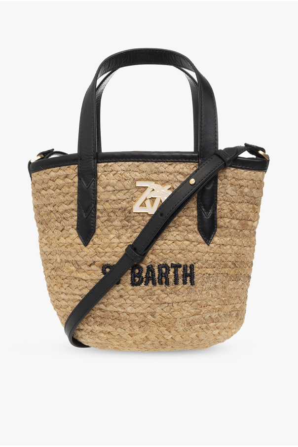 Big Bow Straw Raffia Beach Handbag EC