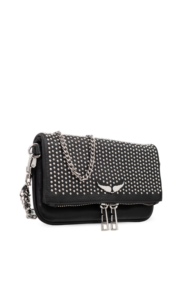Zadig&Voltaire Rock Studded Leather Crossbody Bag