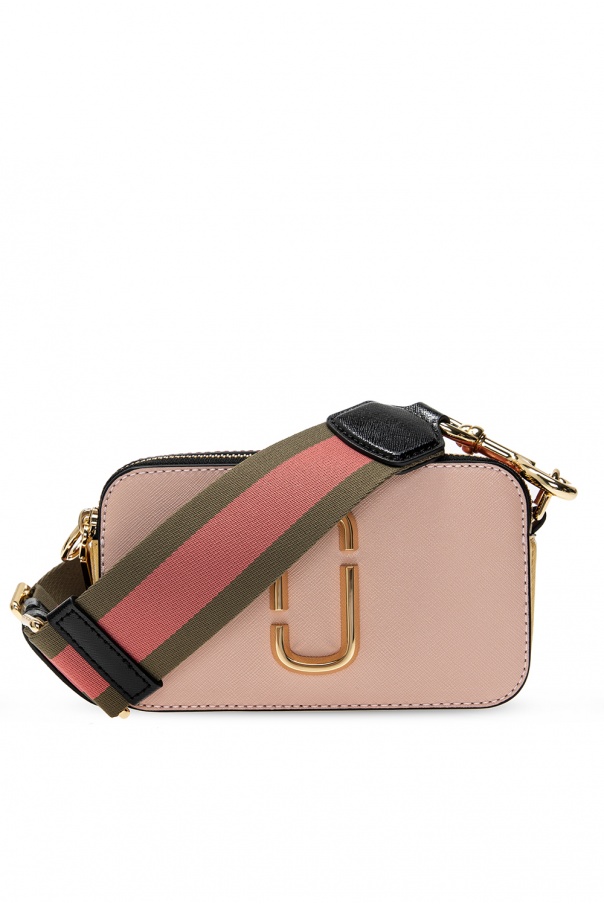 Marc Jacobs Snapshot Fluoro Bag In Bright Pink Leather With
